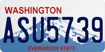 WA license plate ASU5739