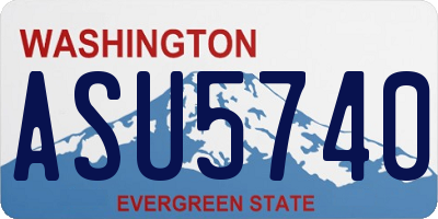 WA license plate ASU5740