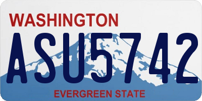 WA license plate ASU5742
