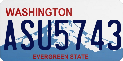WA license plate ASU5743