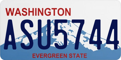 WA license plate ASU5744