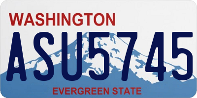 WA license plate ASU5745