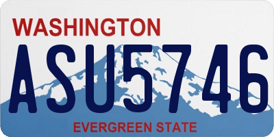WA license plate ASU5746