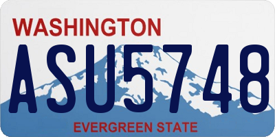 WA license plate ASU5748
