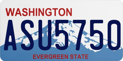 WA license plate ASU5750