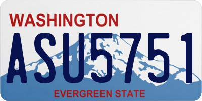 WA license plate ASU5751