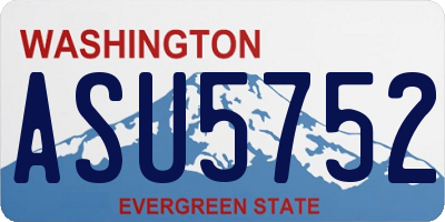 WA license plate ASU5752