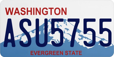 WA license plate ASU5755