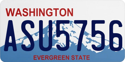 WA license plate ASU5756