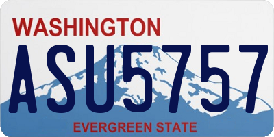 WA license plate ASU5757