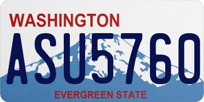 WA license plate ASU5760