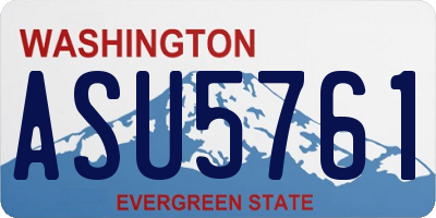 WA license plate ASU5761