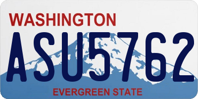 WA license plate ASU5762