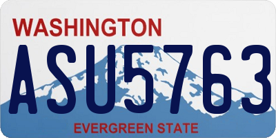 WA license plate ASU5763