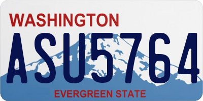 WA license plate ASU5764