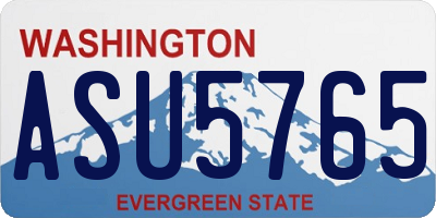 WA license plate ASU5765