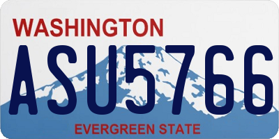 WA license plate ASU5766