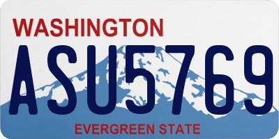WA license plate ASU5769
