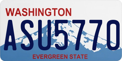 WA license plate ASU5770