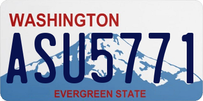 WA license plate ASU5771