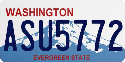 WA license plate ASU5772