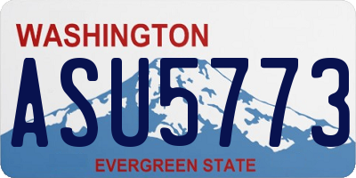 WA license plate ASU5773