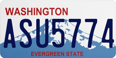 WA license plate ASU5774