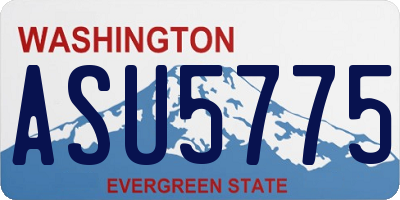 WA license plate ASU5775