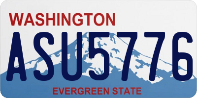 WA license plate ASU5776