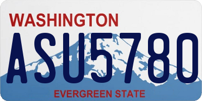 WA license plate ASU5780