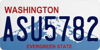 WA license plate ASU5782