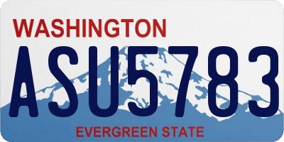 WA license plate ASU5783