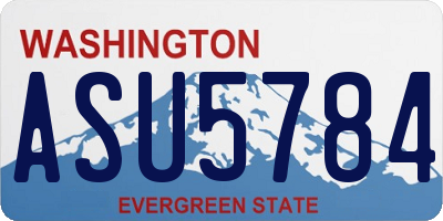 WA license plate ASU5784