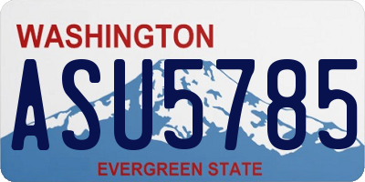 WA license plate ASU5785