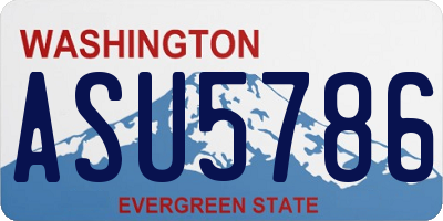 WA license plate ASU5786