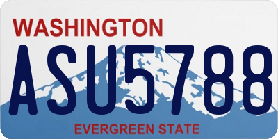 WA license plate ASU5788