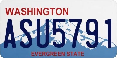WA license plate ASU5791