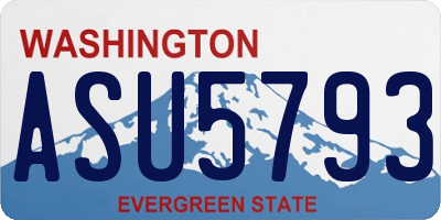 WA license plate ASU5793