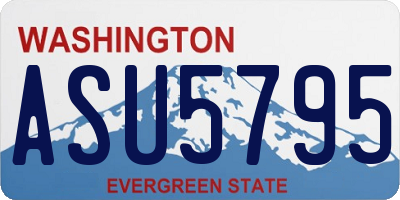 WA license plate ASU5795