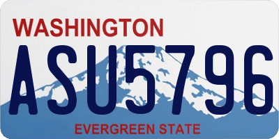 WA license plate ASU5796