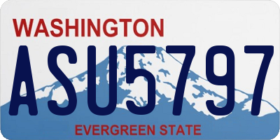 WA license plate ASU5797