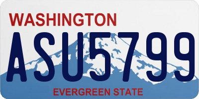 WA license plate ASU5799