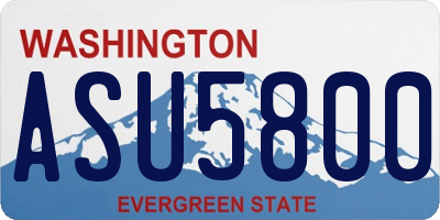 WA license plate ASU5800