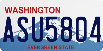 WA license plate ASU5804