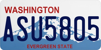 WA license plate ASU5805