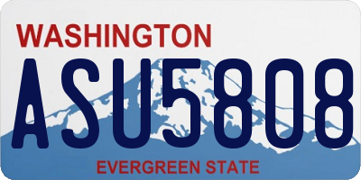 WA license plate ASU5808