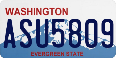 WA license plate ASU5809