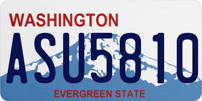 WA license plate ASU5810