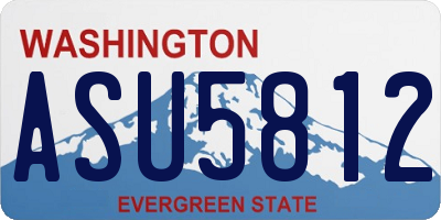 WA license plate ASU5812