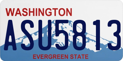 WA license plate ASU5813